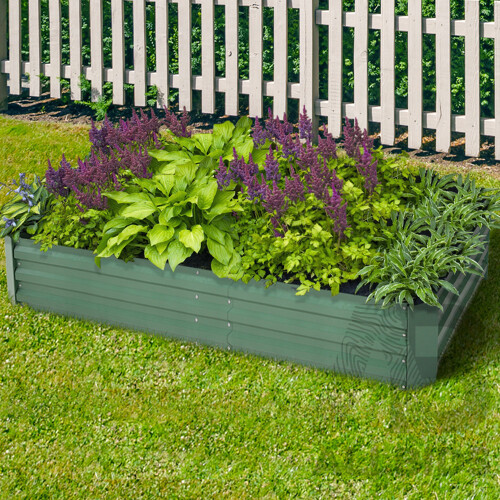Set of 2 Galvanised Steel Garden Bed - Green - Brand New - Free Shipping