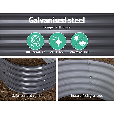 240X80X42CM Galvanised Raised Garden Bed Steel Instant Planter - Brand New - Free Shipping