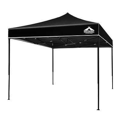 Gazebo 3x3m Pop Up Marquee Replacement Roof Outdoor Wedding Tent Black