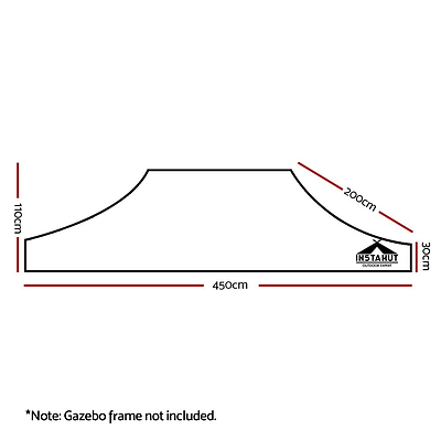 Gazebo 3x4.5m Pop Up Marquee Replacement Roof Outdoor Wedding Tent Navy