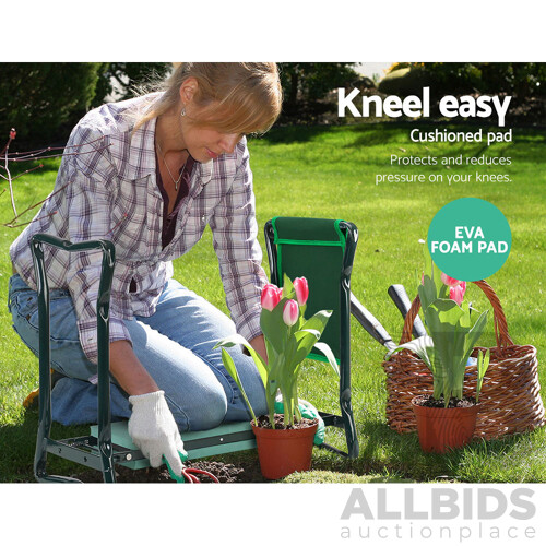 Garden Kneeler Seat Outdoor Bench Knee Pad Foldable