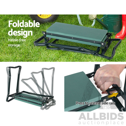Garden Kneeler Seat Outdoor Bench Knee Pad Foldable - Brand New - Free Shipping
