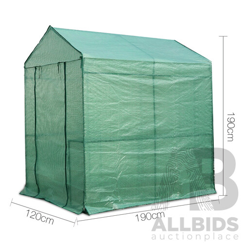 1.9 x 1.2M Walk-in All Weather Green House Greenhouse - Free Shipping