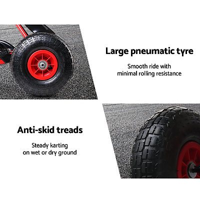 Kids Pedal Go Kart Car Ride On Toys Racing Bike Rubber Tyre Adjustable Seat - Brand New - Free Shipping
