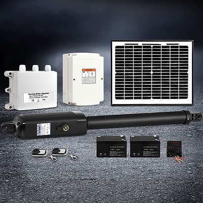 LockMaster Automatic Full Solar Power Swing Gate Opener Kit 600KG - Brand New - Free Shipping