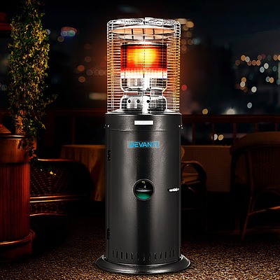 Gas Patio Outdoor Heater Propane Butane LPG Portable Heater Stand Steel Black - Brand New - Free Shipping