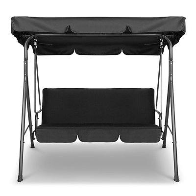 3 Seater Outdoor Canopy Swing Chair - Black - Brand New - Free Shipping