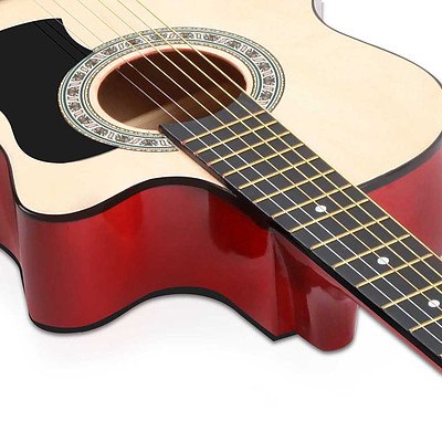 38 Inch Wooden Acoustic Guitar Natural - Brand New - Free Shipping