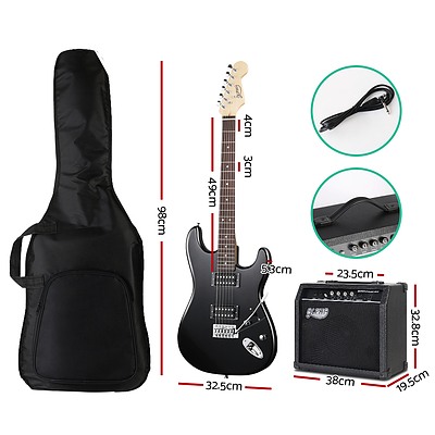 Electric Guitar Black with Carry Bag