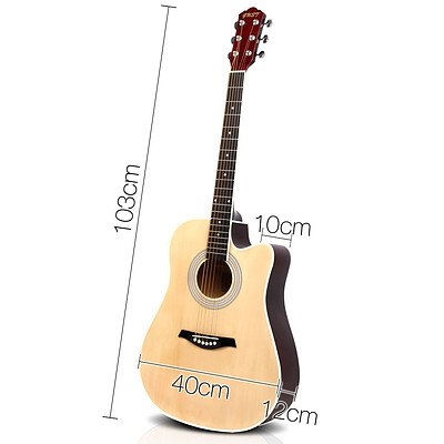 41 inch 5- Band EQ Electric Acoustic Guitar Full Size Natural - Brand New