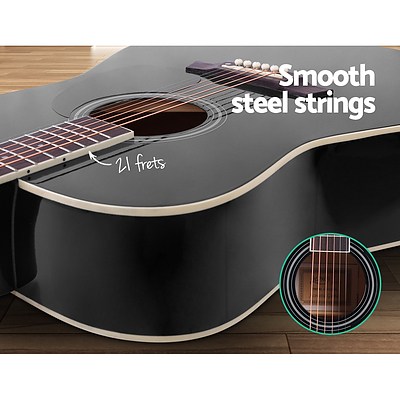 41 Inch Wooden Acoustic Guitar Black