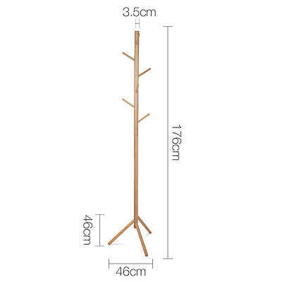 Wooden Coat Rack Clothes Stand Hanger Beige - Brand New - Free Shipping