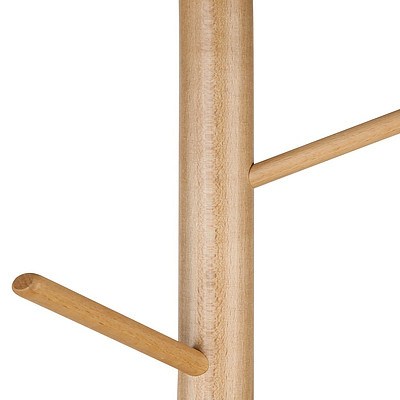 Wooden Clothes Stand with 6 Hooks - Beige - Brand New - Free Shipping