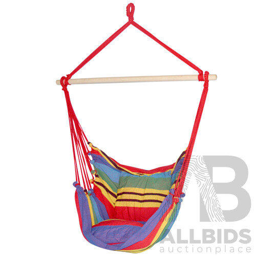 Hammock Swing Chair with Cushion - Multi-colour - Free Shipping