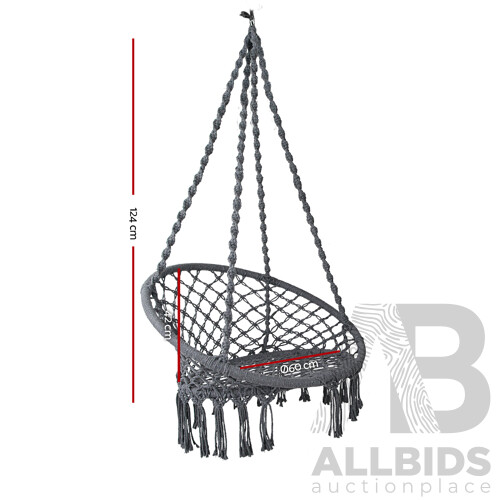 Hammock Swing Chair - Grey - Free Shipping
