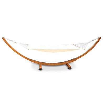 Gardeon Double Hammock with Wooden Hammock Stand - Free Shipping
