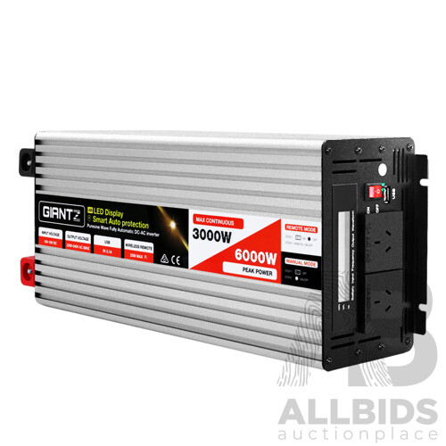 3000W/6000W Pure Sine Wave Power Inverter - Free Shipping