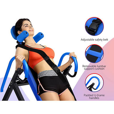 Everfit Gravity Inversion Table Foldable Stretcher Inverter Home Gym Fitness - Brand New - Free Shipping