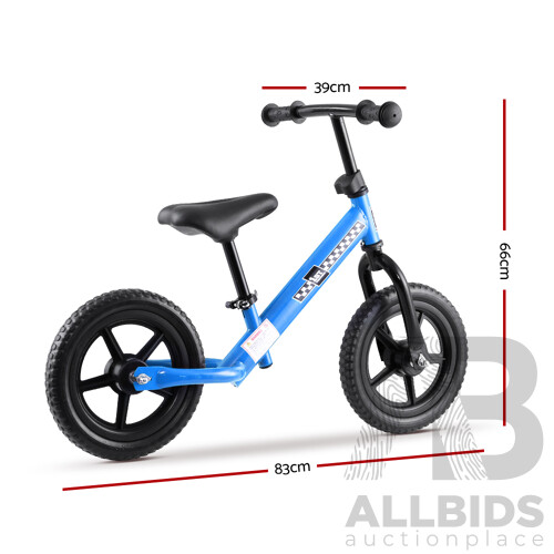 Kids Balance Bike Ride On Toys Puch Bicycle Wheels Toddler Baby 12" Bikes Blue - Brand New - Free Shipping