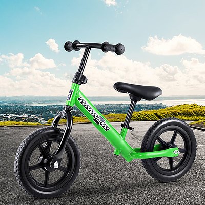 Kids Balance Bike Ride On Toys Puch Bicycle Wheels Toddler Baby 12" Bikes Green - Brand New - Free Shipping