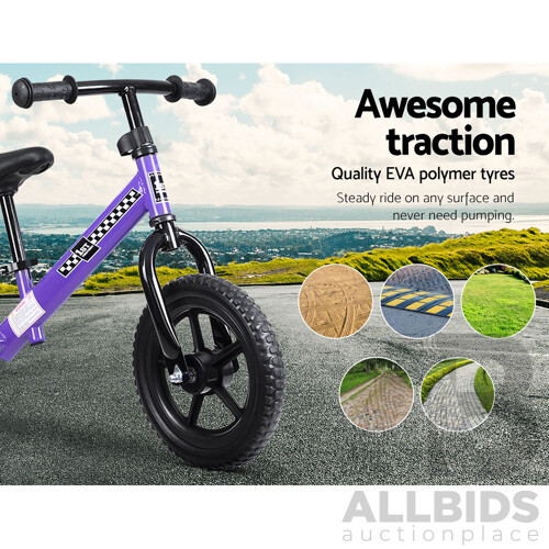 Kids Balance Bike Ride On Toys Push Bicycle Wheels Toddler Baby 12" Bikes Pink - Brand New - Free Shipping