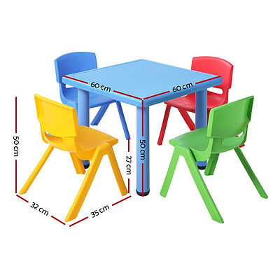 5 Piece Kids Table and Chair Set - Blue - Brand New - Free Shipping