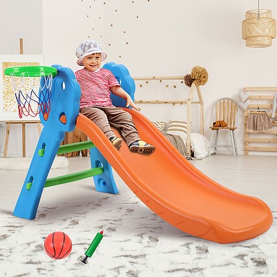 Kids Slide with Basketball Hoop Outdoor Indoor Playground Toddler Play - Brand New - Free Shipping