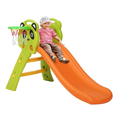 Kids Slide Basketball Hoop Activity Center Outdoor Toddler Play Set Orange - Brand New - Free Shipping