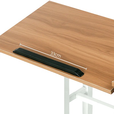 Mobile Twin Laptop Desk - Light Wood - Free Shipping