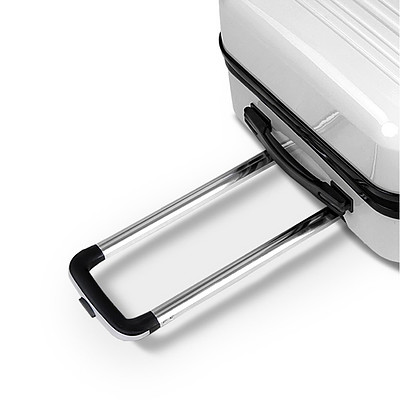 Set of 3 Premium Hard Shell Travel Luggage with TSA Lock Black and White - RRP $150 - Brand New