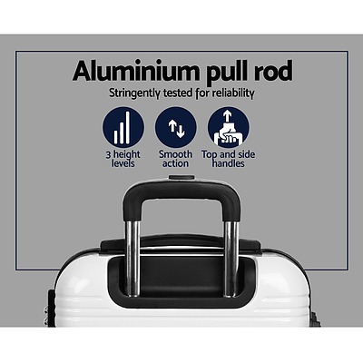 Lightweight Hard Suit Case Luggage Black & White - Brand New - Free Shipping
