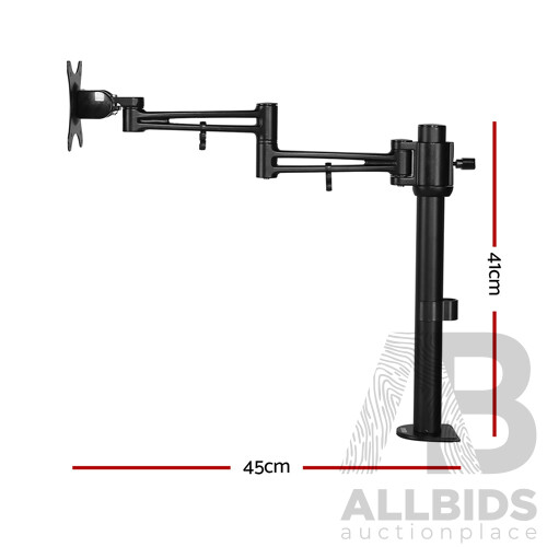 Adjustable Monitor Arm Desk Mounted - Black - Brand New - Free Shipping