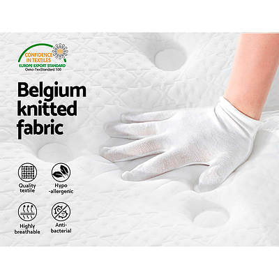 Bedding Single Size Mattress Euro Top Bed Bonnell Spring Foam 21cm