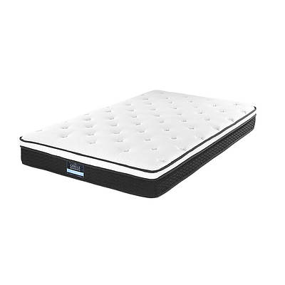 Giselle Bedding Single Size Mattress Euro Top Bed Bonnell Spring Foam 21cm - Brand New - Free Shipping
