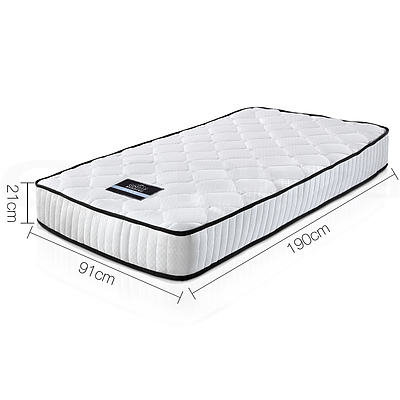 High Density Foam Pocket Spring Mattress 21cm Single - Brand New - Free Shipping