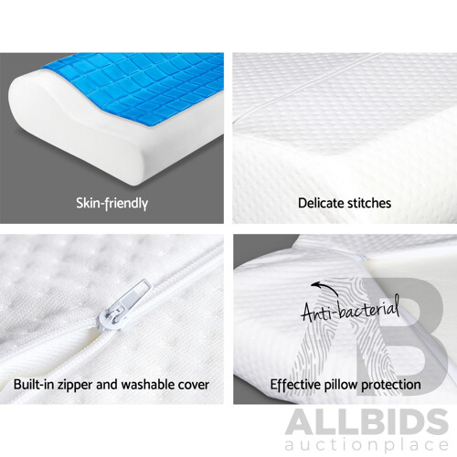 Cool Gell Memory Foam Pillow - Free Shipping