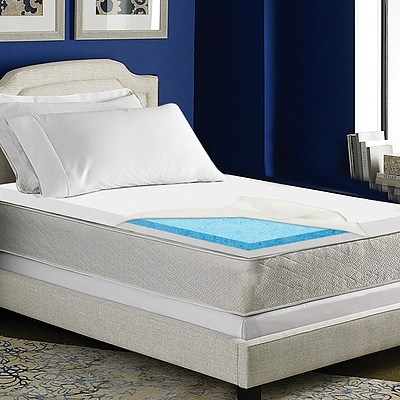 Single Size Dual Layer Cool Gel Memory Foam Topper - Brand New - Free Shipping