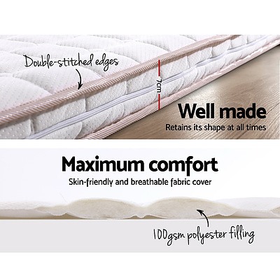 Memory Foam Mattress Topper Bed Underlay Cover King Single 7cm - Brand New - Free Shipping