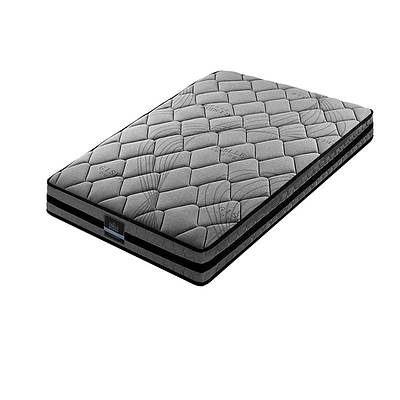 King Single Size Mattress Bed Medium Firm Foam Pocket Spring 22cm Grey - Brand New - Free Shipping