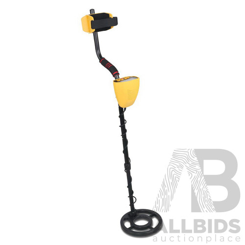 LCD Screen Metal Detector with Headphones - Yellow - Free Shipping
