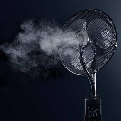 Portable Miting Fan with Remote Control - Black - Free Shipping
