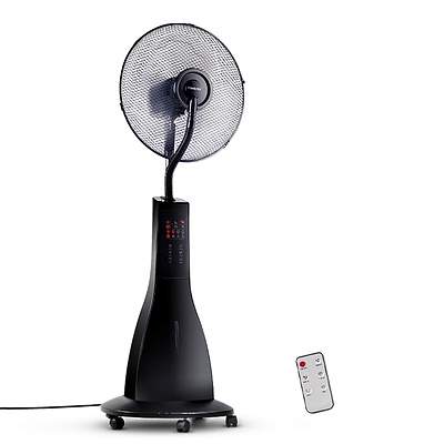 Portable Miting Fan with Remote Control - Black - Free Shipping