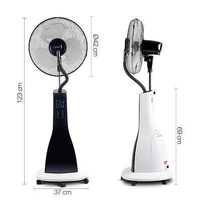 Portable Miting Fan with Remote Control - White - Free Shipping
