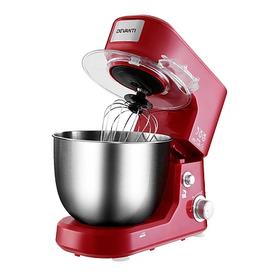 Electric Stand Mixer 1200W Kitche Beater Cake Aid Whisk Bowl Hook Red - Brand New - Free Shipping