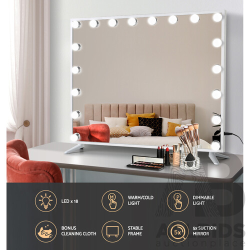 Makeup Mirror with Light LED Hollywood Vanity Dimmable Wall Mirrors - Brand New - Free Shipping