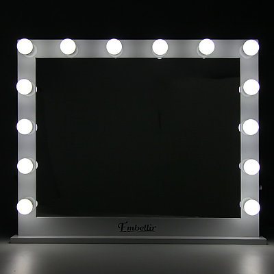 Make Up Mirror with LED Lights - White - Free Shipping