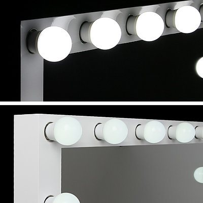 Make Up Mirror with LED Lights - White - Free Shipping
