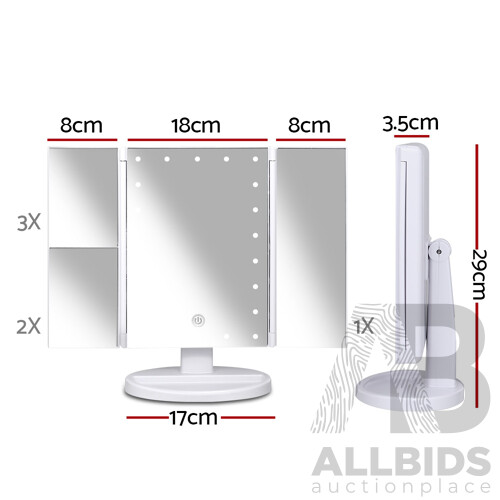 LED  Tri-Fold Make Up Mirror - Brand New - Free Shipping