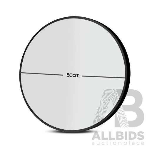 80cm Frameless Round Wall Mirror