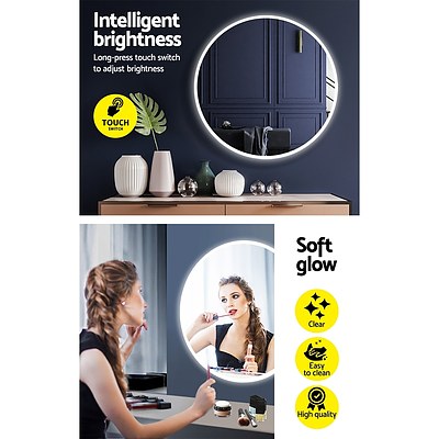 LED Wall Mirror Bathroom Mirrors With Light Decorative 50CM Round